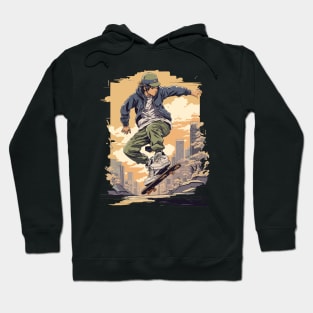 Anime skateboarder Hoodie